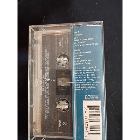 Tears For Fears - Elemental Cassette Album Audio Tape 1993 - Picture 2 of 5